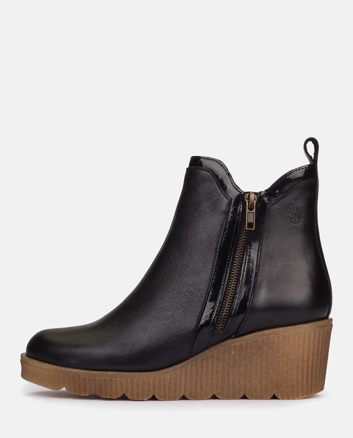 Ankle Boots|Yokono Wedge Booty MADONA-002 Black