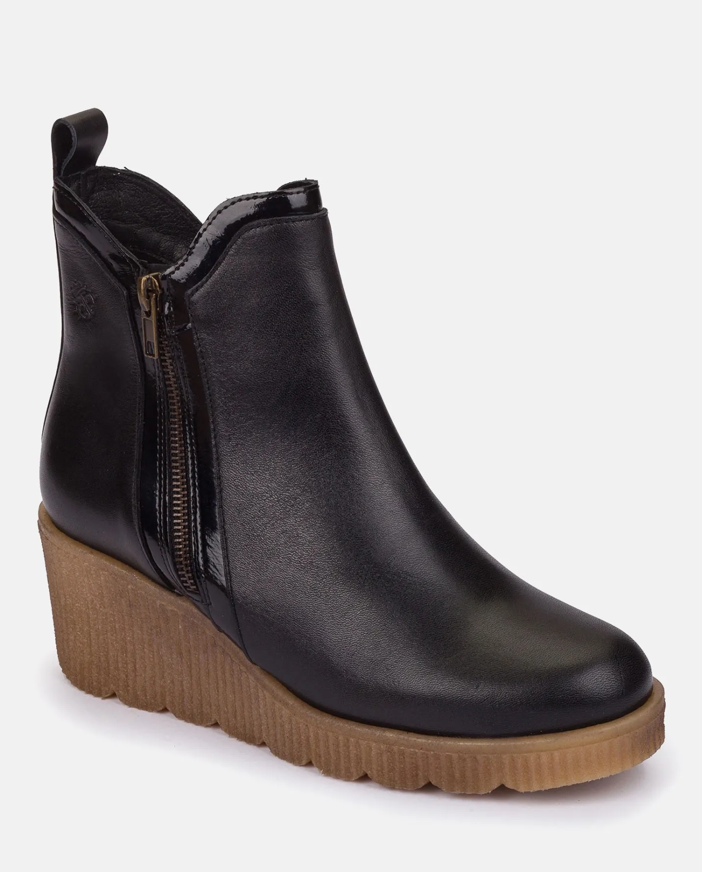 Ankle Boots|Yokono Wedge Booty MADONA-002 Black