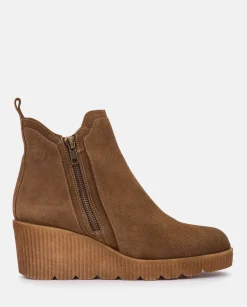 Ankle Boots|Yokono Wedge Booty MADONA-002 Brown