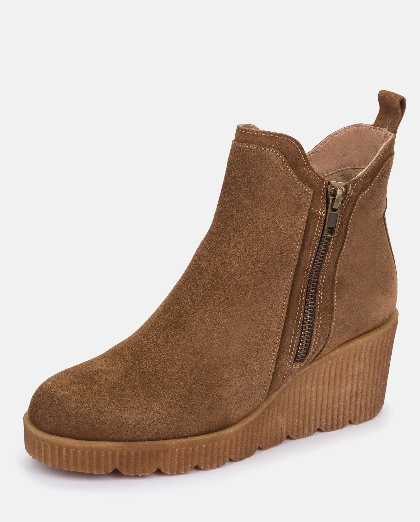 Ankle Boots|Yokono Wedge Booty MADONA-002 Brown