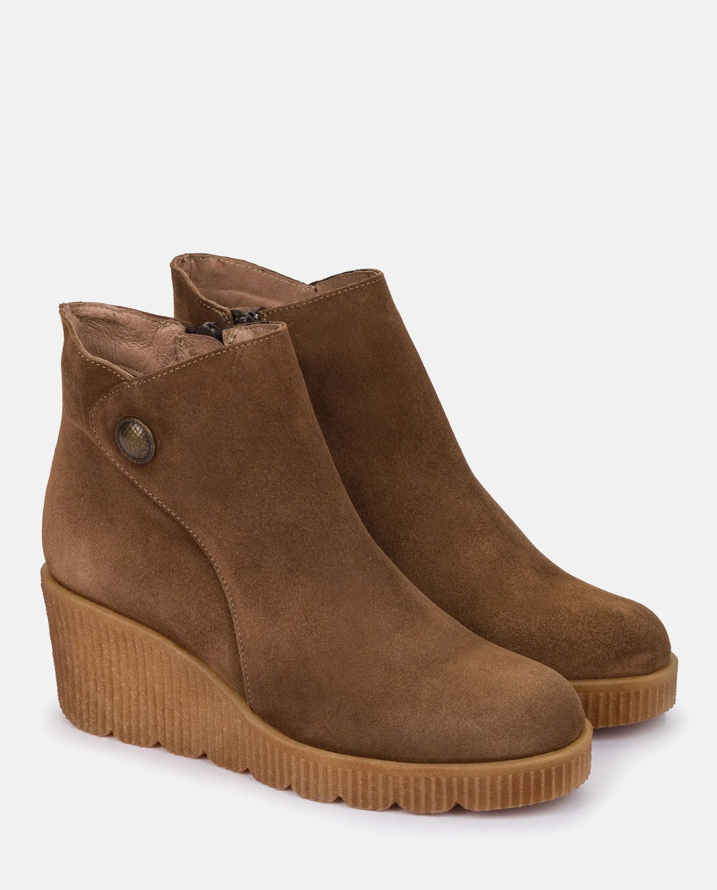Ankle Boots|Yokono Wedge Booty MADONA-003 Brown