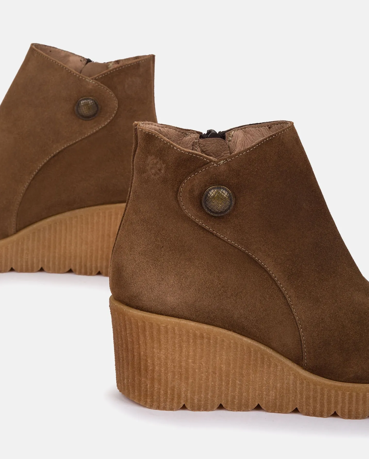 Ankle Boots|Yokono Wedge Booty MADONA-003 Brown