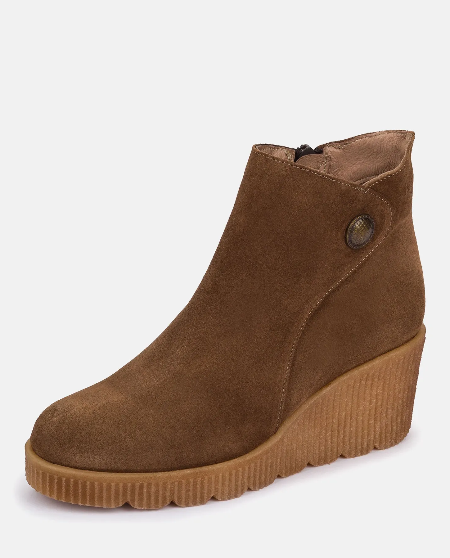 Ankle Boots|Yokono Wedge Booty MADONA-003 Brown