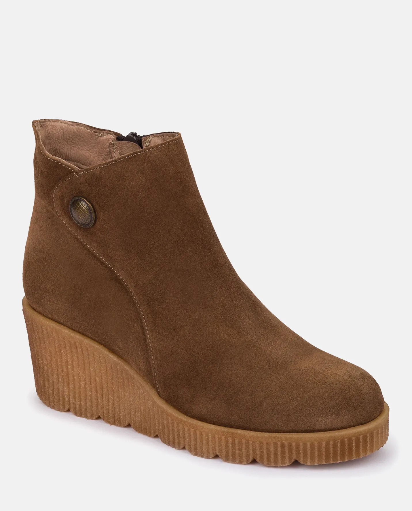 Ankle Boots|Yokono Wedge Booty MADONA-003 Brown