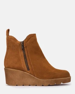 Ankle Boots|Yokono Wedge Booty MADONA-002 Leather