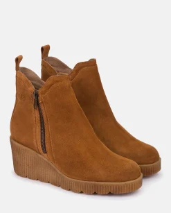 Ankle Boots|Yokono Wedge Booty MADONA-002 Leather