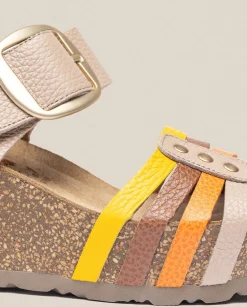 Wedge Sandals|Yokono Wedge Sandal BARI 304 Beige