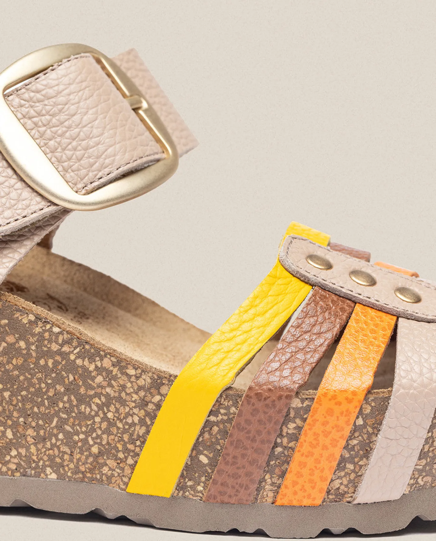 Wedge Sandals|Yokono Wedge Sandal BARI 304 Beige