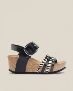 Wedge Sandals|Yokono Wedge Sandal BARI 304 Black