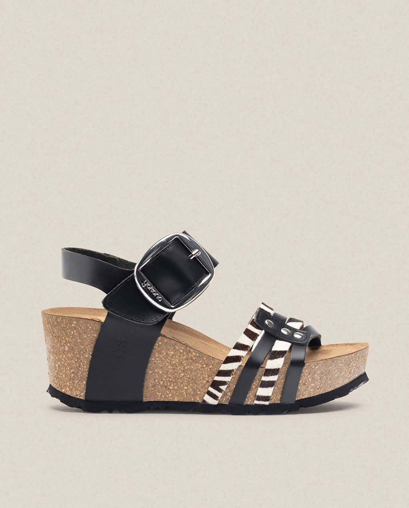 Wedge Sandals|Yokono Wedge Sandal BARI 304 Black