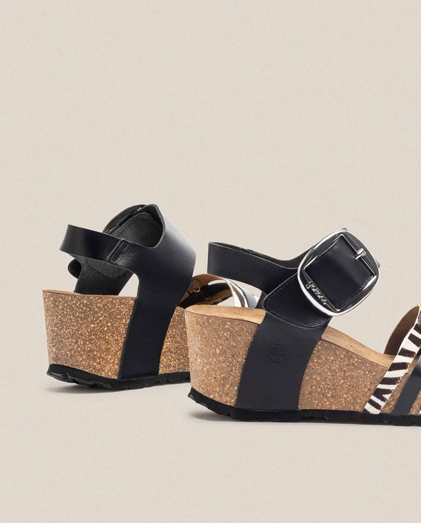 Wedge Sandals|Yokono Wedge Sandal BARI 304 Black