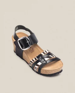 Wedge Sandals|Yokono Wedge Sandal BARI 304 Black