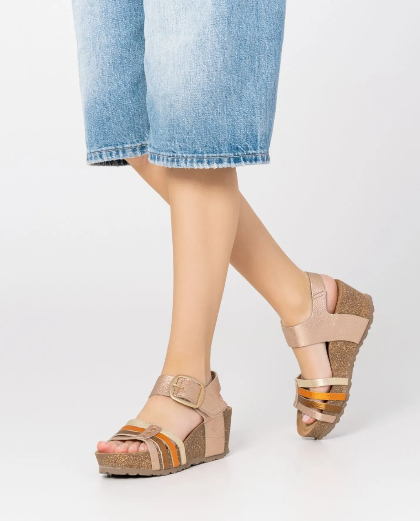 Wedge Sandals|Yokono Wedge Sandal BARI 304 Pink