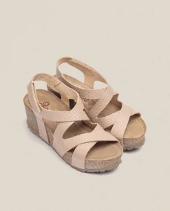 Wedge Sandals|Yokono Wedge Sandal BARI-303 Beige