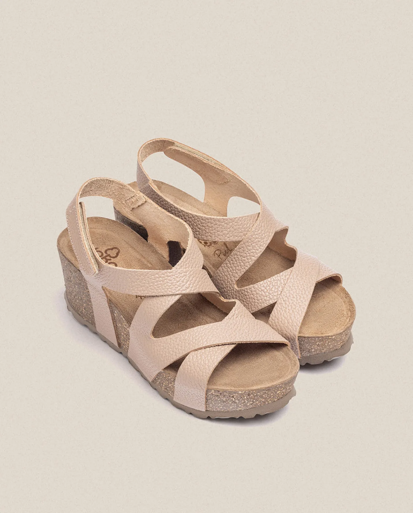 Wedge Sandals|Yokono Wedge Sandal BARI-303 Beige