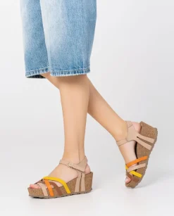 Wedge Sandals|Yokono Wedge Sandal BARI-302 Beige
