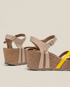 Wedge Sandals|Yokono Wedge Sandal BARI-302 Beige