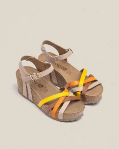 Wedge Sandals|Yokono Wedge Sandal BARI-302 Beige