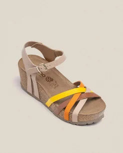 Wedge Sandals|Yokono Wedge Sandal BARI-302 Beige
