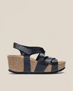 Wedge Sandals|Yokono Wedge Sandal BARI-303 Black