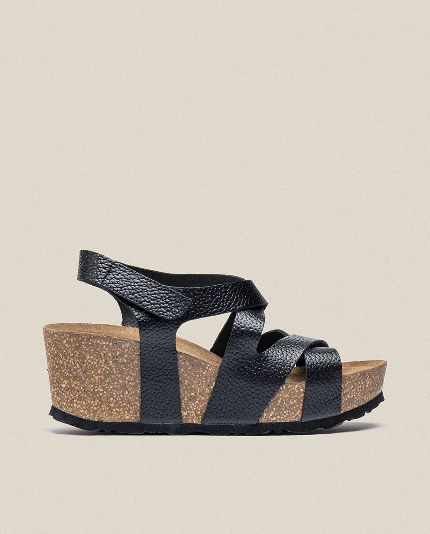 Wedge Sandals|Yokono Wedge Sandal BARI-303 Black