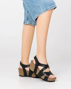 Wedge Sandals|Yokono Wedge Sandal BARI-303 Black