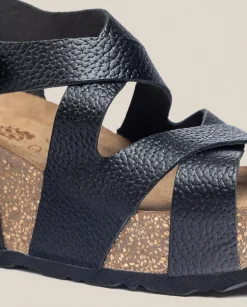 Wedge Sandals|Yokono Wedge Sandal BARI-303 Black