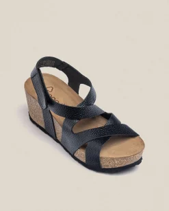 Wedge Sandals|Yokono Wedge Sandal BARI-303 Black