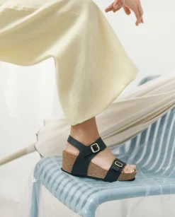 Wedge Sandals|Yokono Wedge Sandal BARI-301 Black
