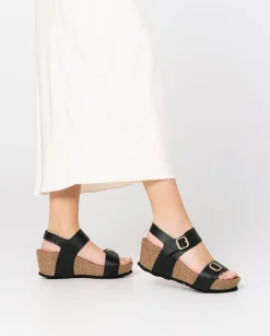 Wedge Sandals|Yokono Wedge Sandal BARI-301 Black