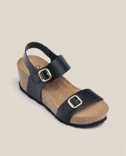 Wedge Sandals|Yokono Wedge Sandal BARI-301 Black