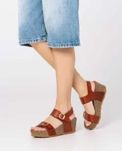 Wedge Sandals|Yokono Wedge Sandal BARI-301 Brown