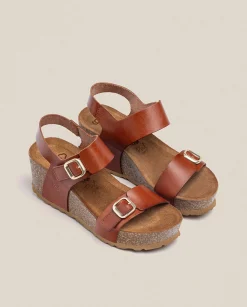 Wedge Sandals|Yokono Wedge Sandal BARI-301 Brown