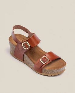Wedge Sandals|Yokono Wedge Sandal BARI-301 Brown