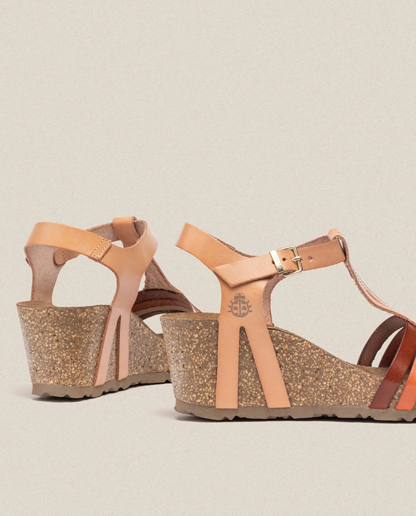Wedge Sandals|Yokono Wedge Sandal CADIZ-301 Beige