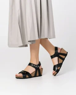Wedge Sandals|Yokono Wedge Sandal CADIZ-303 Black