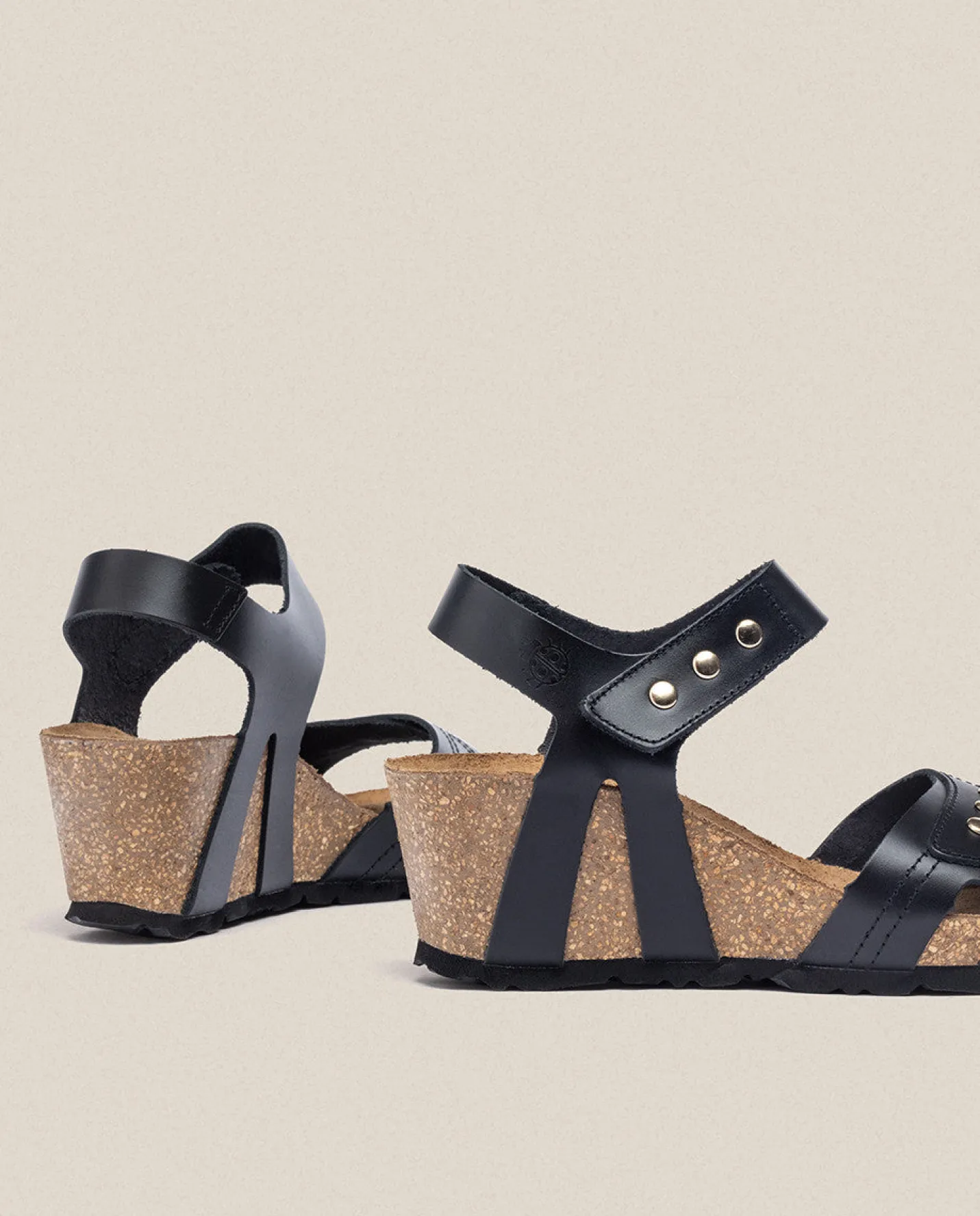 Wedge Sandals|Yokono Wedge Sandal CADIZ-303 Black
