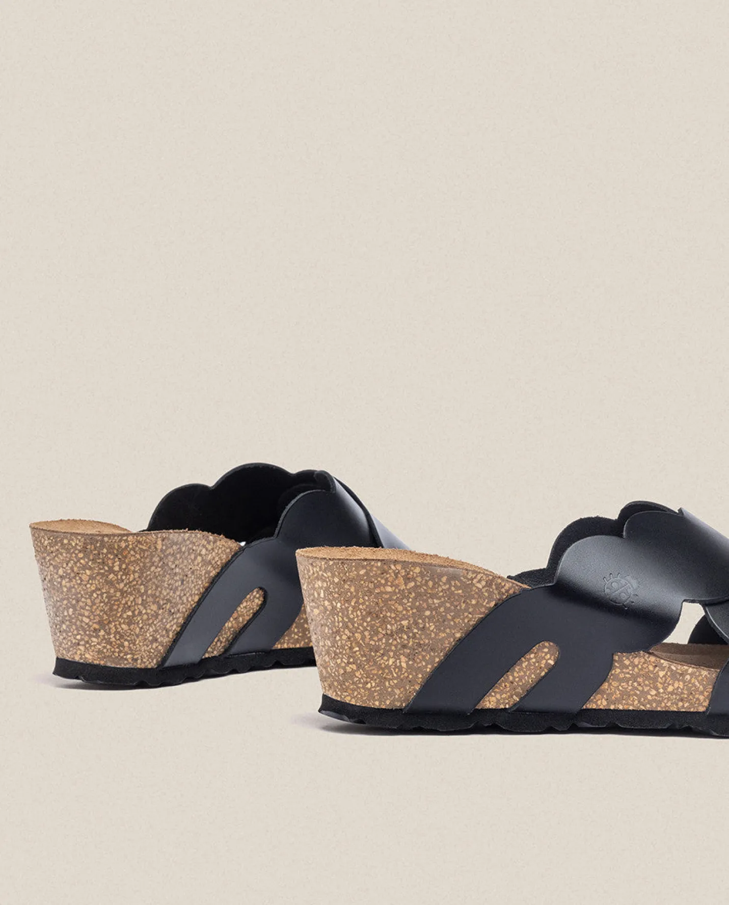 Wedge Sandals|Yokono Wedge Sandal CADIZ-300 Black