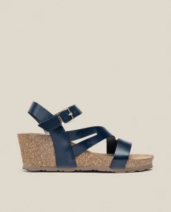 Wedge Sandals|Yokono Wedge Sandal CADIZ-302 Blue