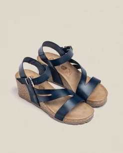 Wedge Sandals|Yokono Wedge Sandal CADIZ-302 Blue