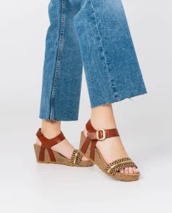 Wedge Sandals|Yokono Wedge Sandal CADIZ-306 Brown