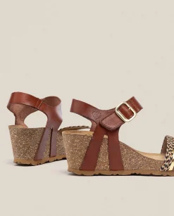 Wedge Sandals|Yokono Wedge Sandal CADIZ-306 Brown