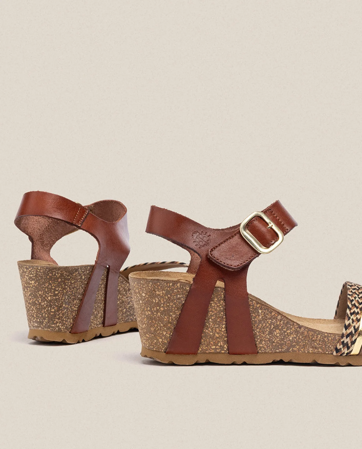 Wedge Sandals|Yokono Wedge Sandal CADIZ-306 Brown