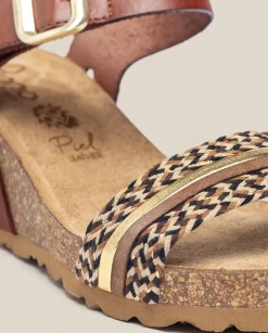 Wedge Sandals|Yokono Wedge Sandal CADIZ-306 Brown