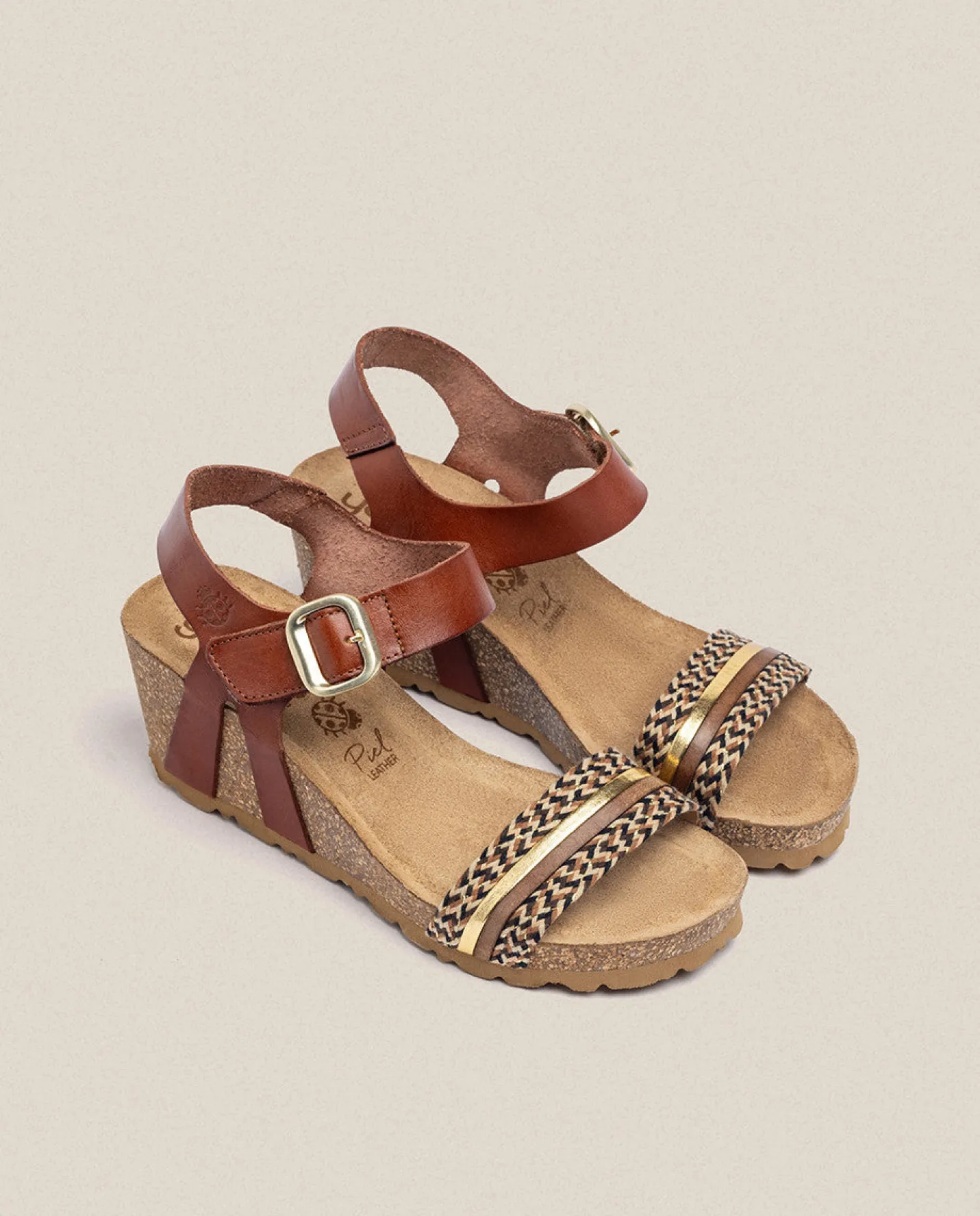 Wedge Sandals|Yokono Wedge Sandal CADIZ-306 Brown