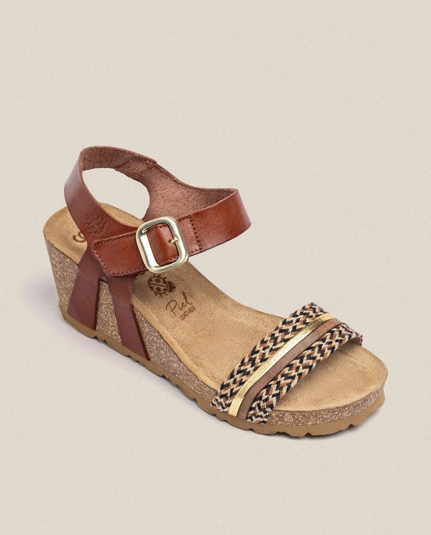 Wedge Sandals|Yokono Wedge Sandal CADIZ-306 Brown