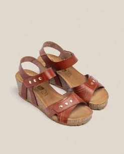 Wedge Sandals|Yokono Wedge Sandal CADIZ-303 Brown