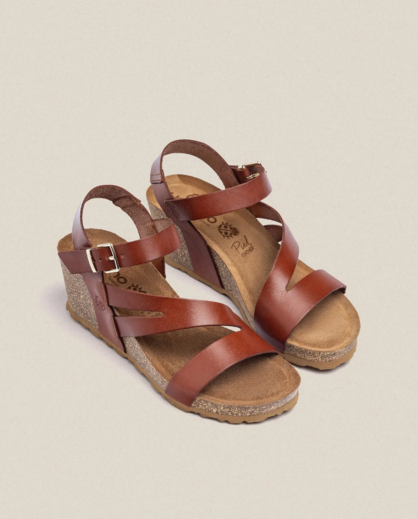 Wedge Sandals|Yokono Wedge Sandal CADIZ-302 Brown