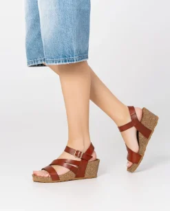 Wedge Sandals|Yokono Wedge Sandal CADIZ-302 Brown