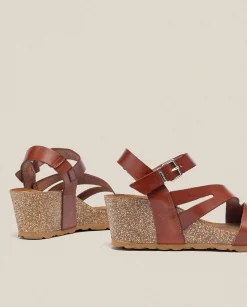 Wedge Sandals|Yokono Wedge Sandal CADIZ-302 Brown